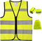 Hi Vis Kids Safety Vest + 2 Reflective Bands & Bag, Toddler Safety Vest,Reflective Vest Kids With Zipper,Toddler Construction Vest For Cycling & R...
