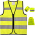 Hi Vis Kids Safety Vest + 2 Reflective Bands & Bag, Toddler Safety Vest,Reflective Vest Kids With Zipper,Toddler Construction Vest For Cycling & R...