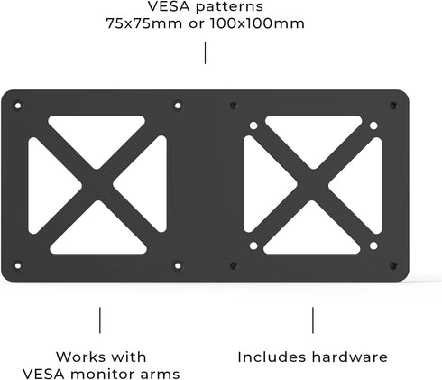 HumanCentric Mounting Bracket Compatible with Intel NUC, VESA Monitor Arm Extension Plate Compatible with The NUC Mini PC Computer...