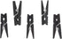 Restaurantware 1.2 Inch Black Clothespins, 50 Mini Clothespins - Disposable, Sturdy, Black Bamboo Wooden Clips, Food Grade, for Appetizers, Garnis...