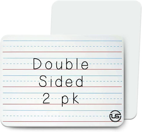 Small White Dry Erase Board for Kids 2pk.| Double Sided Lapboard Mini Ideal Dry Erase Board Perfect for Homeschool Supplies, Office, Classroom...