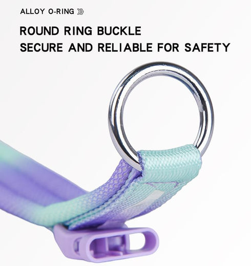 Fashionable Gradient Dog Collar: Macaron & Dopamine Shades with Breathable Mesh Padding for Comfort, Premium Woven Strap, Durable POM Buckle, and ...