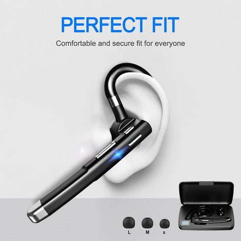 Bluetooth Headset for Cell Phones 500Hrs Standby Time with LED Charging Case 270 Degrees Rotatable Mic Hands Free Bluetooth 5.1 Version......