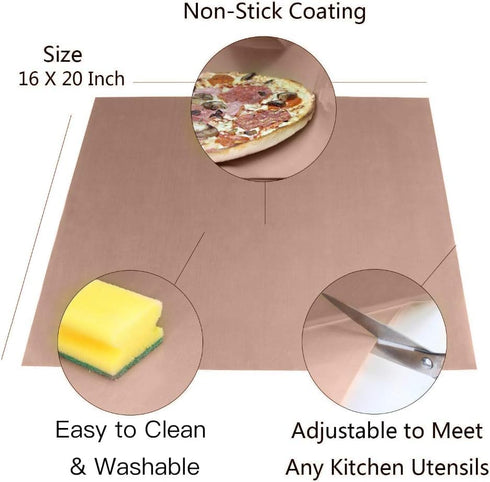 3 Pack PTFE Teflon Sheet for Heat Press Transfer Sheet Non Stick 16 x 20" Heat Transfer Paper Reusable Heat Resistant Craft Mat...