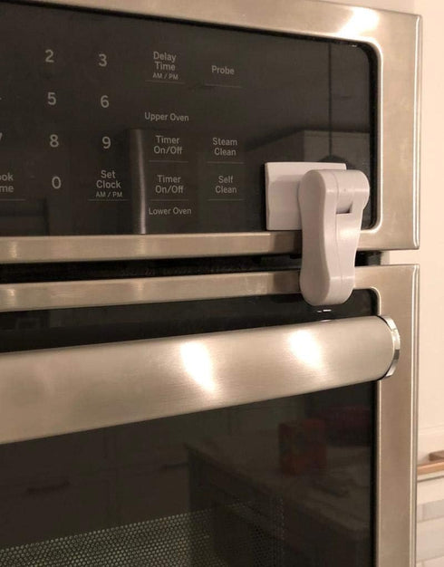 The JEM Essentials Baby Safety Door Lever Lock (4-Pack) – Childproof Latches for Cabinets, Drawers, Ovens, Toilets & Fridge – No Drilling Needed, ...