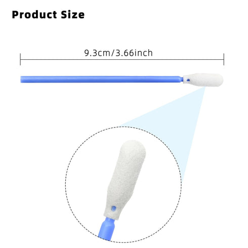 (100 Pcs) 3.66 inch Foam Swab Cleaning Swab Foam Tips Sponge Stick for Inkjet Printer Print Head Camera Optical Lens Optical Equipment (Blue)...