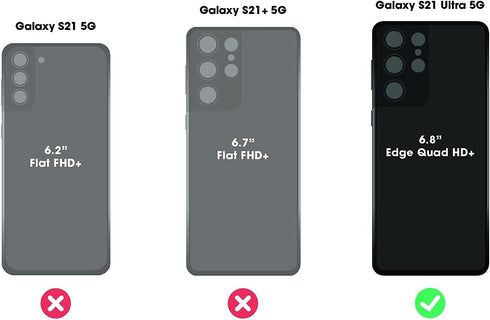 LifeProof NEXT SERIES Case for Galaxy S21 Ultra 5G (ONLY - DOES NOT FIT non-Plus or Plus sizes) - BLACK CRYSTAL (CLEAR/BLACK)...