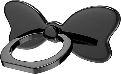 Cavdycidy Metal Butterfly Ring Holder for Cell Phone,Finger Ring Stability Holder Back Stand Car Mount Hook Kickstand Compatible with All Smartpho...