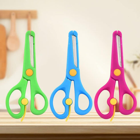 8 Pack DIY Art & Craft ScissorsKids Safety Scissors Preschool Training Scissors Kids Toddler Safety Spring Scissors...