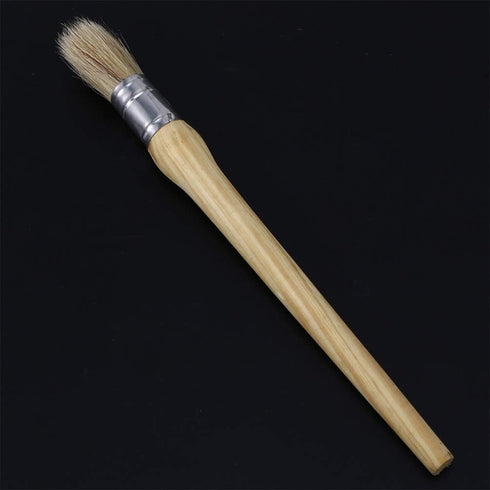 2PCS Round Paint Brush Wooden Handle Different Size 20mm 25mm Acrylic Watercolor Oil Painting Beginner Tool Furniture Waxing Brush...