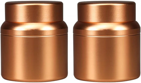 2PCS Round Metal Pill Case, Aluminum Alloy Waterproof Travel Pill Organizer Pill Container for Outdoor Camping Hiking Travel......