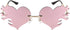 FEISEDY Melting Flame Heart Sunglasses For Women Men Trendy Rimless Fire Shaped Party Glasses B2366...