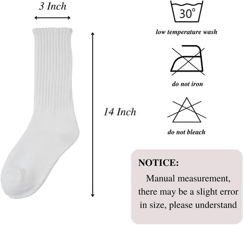 Slouch Scrunch Socks for Women, Slouch High Tube Socks Women...