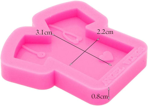 85Pcs Epoxy Resin Molds Kit, Doctor Badge Reel Silicone Molds for Resin Epoxy Casting Molds with Hole, Keychains, Jump Ring and Screw Eye Pins for...