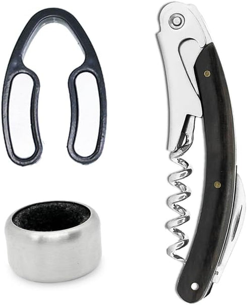 Lutong Wine Opener Set, Porfessional Wine Bottle Opener Set, Including Wine Bottle Opener, Wine Collar and Wine foil Cutter for Sommeliers, Waiter...