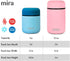 MIRA Insulated Food Jar Thermo for Hot Food & Soup, Compact Stainless Steel Vacuum Lunch Container for Meals To Go - 13.5 oz, Blue...