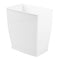 iDesign,Plastic Spa Rectangular Trash, Waste Basket Garbage Can for Bathroom, Bedroom, Home Office, Dorm, College, 2.5 Gallon, White...