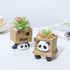 Panda Succulent Pots with Drainage Creative Plants Flower Pot Small Animal Planter 3.15inch Garden Living Room Desk Ornaments Cactus Gifts Gift (S...