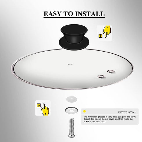 Pot Lid Knob Replacement Silicone Universal Pan Lid Holding Handles, Heat Resistant Dishwasher Safe for Slow Cookers, Skillets and Kitchen Cookwar...