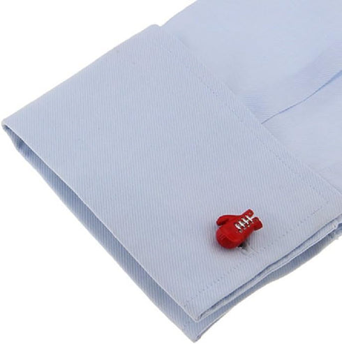 Boxing Gloves Squared Circle Ring Pair of Cufflinks in Presentation Gift Box & Polishing Cloth...