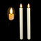 3D Black Wick Led Battery Operated Flameless Taper Candles Light with Timer, Electric Fake Window Candle Flickering Like Real Wax, Flameless Ivory...