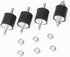 4pcs 20 x 15mm Rubber Mounts Rubber Vibration Isolator Mounts Shock Absorber with M6 x 19mm Studs Vibration Isolators...