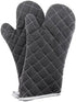 ARCLIBER Oven Mitts Heat Fire Resistant Oven Mitts 425 ° F, Quilted Terry Cloth Cotton Soft Lining Oven Gloves, Extra Long Kitchen Mittens for Coo...