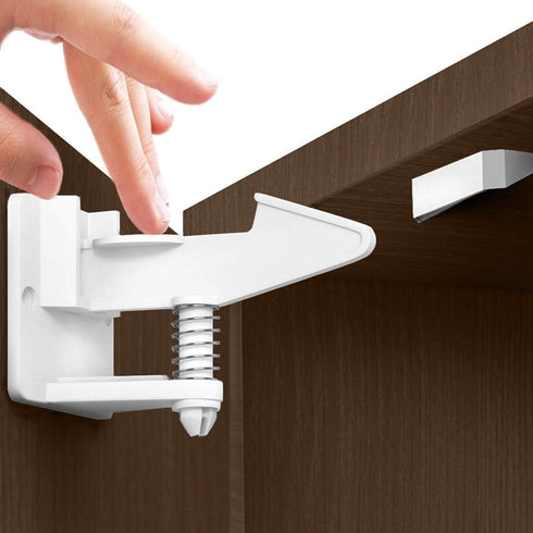 Child Cabinet Locks (12 Pack), Baby Proofing Safety Locks for Cabinets, Drawers, Appliances, Easy Installation, No Drilling Required, Ideal for To...