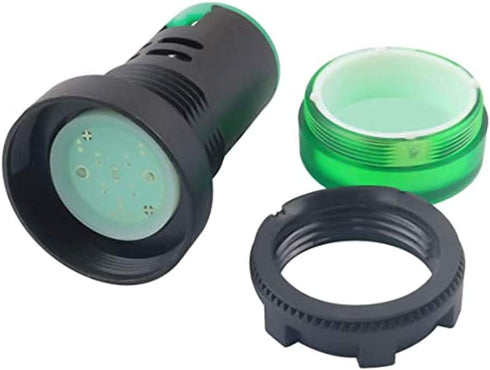 220V 20mA Energy Saving LED Indicator Light Installation Hole Size 22mm (7/8 inch) White Blue red Green yellow15pcs...