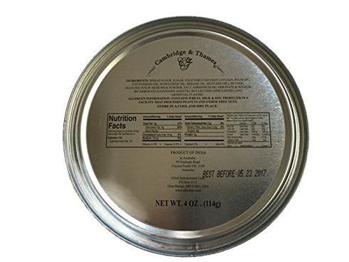 Cambridge & Thames Danish Style Butter Cookies 4 Oz Mini Tin (1 Tin)...
