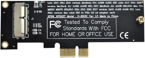 Cablecc PCI Express PCI-E 1X to 12+16Pin 2013-2017 Mac Pro Air SSD Convert Card for A1493 A1502 A1465 A1466...