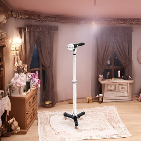 LUOZZY Miniature Microphone Mini Musical Instrument Dollhouse Mini Microphone Model with Stand for 1:12 Dollhouse Accessories Display - Black...