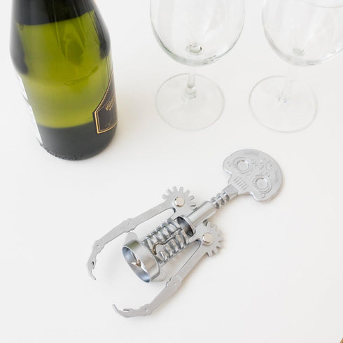 Kikkerland Day of the Dead Corkscrew, Day of Dead, Silver...