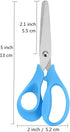Left Handed Scissors Kids,5" Left Handed Kids Craft Scissors Ages 3+ Stainless Steel Soft Comfort-Grip Handles Blunt Lefty Safety School Scissors ...