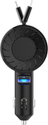 Retractable Car Charger, 3 in 1 Fast Car Phone Charger, 2 Retractable Cables and 1 USB Ports Small Car Charger Adapter, Car Charger Compatible wit...