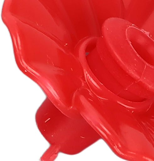 Hilitand 30 Sets Hummingbird Feeder Flowers Plastic Unique Shape Flowers Bird Feeder Bird Feeder Replacement Parts (Red)...