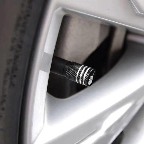 Valve Caps for Car Tires | Universal Tire Valve Stem Caps for Cars SUVs Trucks Motorcycles Bicycles | 4 Pack Skull Gesture Logo Car Decoration Acc...