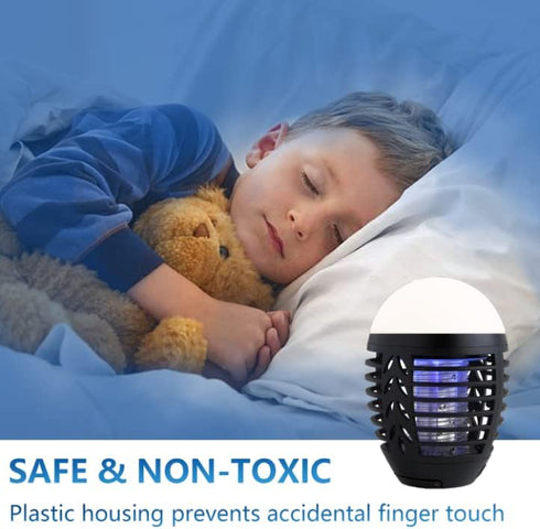 Bug Zapper Outdoor Mosquito Killer Lamp Portable Bug Zapper Rechargeable Camping Bug Zapper IP66 Waterproof Cordless Bug Zapper for Tent, Camping ...