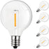 GLUROO G40 LED Replacement Light Bulbs, 1W Shatterproof Globe Bulbs for Outdoor String Lights Dimmable Eidison Bulb fits E12 C7 Screw Base, Equval...