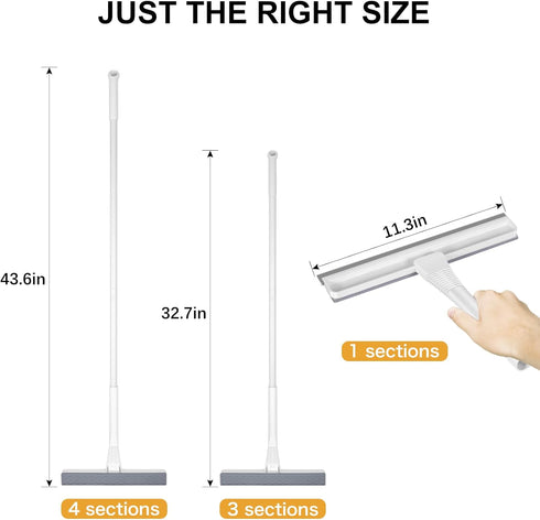 SetSail Window Squeegee, 2-in-1 Small Squeegee for Window Cleaning All-Purpose Compact Size Window Cleaner Tool with 42 Inch Extension Pole Profes...