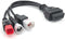 3-in-1 OBD2 Adapter Cable,16 pin to 6 pin 4 pin 3 pin OBD Diagnostic Cable,OBD2 to OBD1 6 pin 4 pin 3 pin Plug Adapter for Honda Guzzi Kawasaki Su...