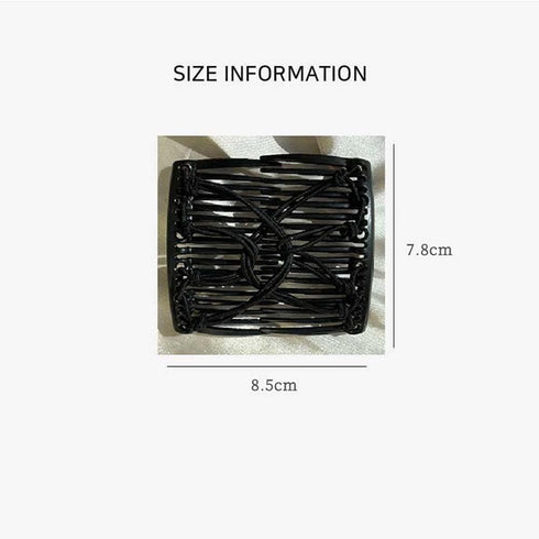 2Pcs Black Adjustable Elastic Hair Comb,Stretchy Double Comb Hair Clip,No Crease Hair Pins Double Slides Hairpins Combs Women Hair Styling Accesso...