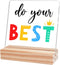 Inspirational Desk Decor,Do Your Best Acrylic Desk Plaque Sign with Wooden Stand for Home Office Dorm Shelf Table Decor A324...