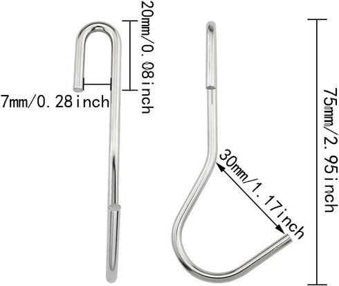 10PCS Heavy Duty S Hooks Pot Hooks Pan Rack Holder Hooks, 90 Degree Twist Angled Hooks, Pot Rack Hooks, Angled pot S hook for Hanging Kitchen Uten...