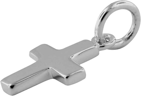 Hawaiian Silver Jewelry Cross Charm – Mini Cross Charm Pendant for Necklace, Bracelet, Jewelry – Premium 925 Sterling Silver – High Polished Silve...