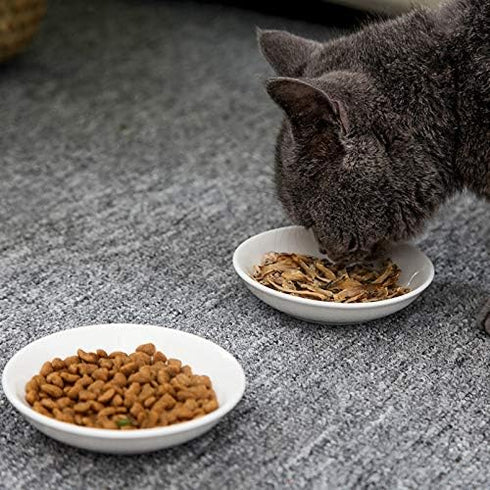 BigNoseDeer Super Cute Cat Ceramic Sauce Dish,Mini Side Seasoning Dish,Condiment Dishes,Sushi Soy Dipping Bowl,Snack Serving Dishes,Meow Porcelain...