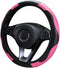 Car Steering Wheel Cover, Universal Microfiber Leather Elastic Carbon Fiber 15 inch Breathable Anti-Slip Steering Wheel Protector for Men Women,Pi...