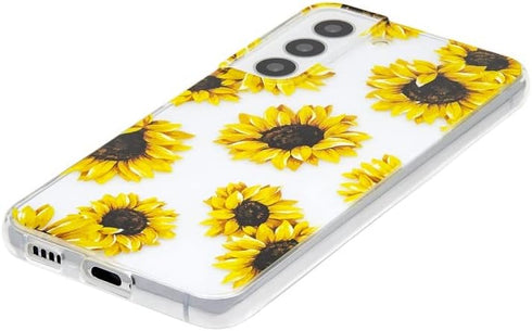 Phone Case Compatible with Galaxy S22 Case,Clear Sunflower Pattern Cute Floral Case Soft TPU Back Cover for Samsung Galaxy S22 6.1 Inch...