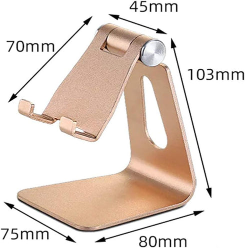2020 Adjustable Cell Phone Stand, Phone Holder for Desk Holder, Aluminum Desktop Stand Compatible with iPhone Xs Max Xr 8 7 6 6s Plus 5s Charging,...