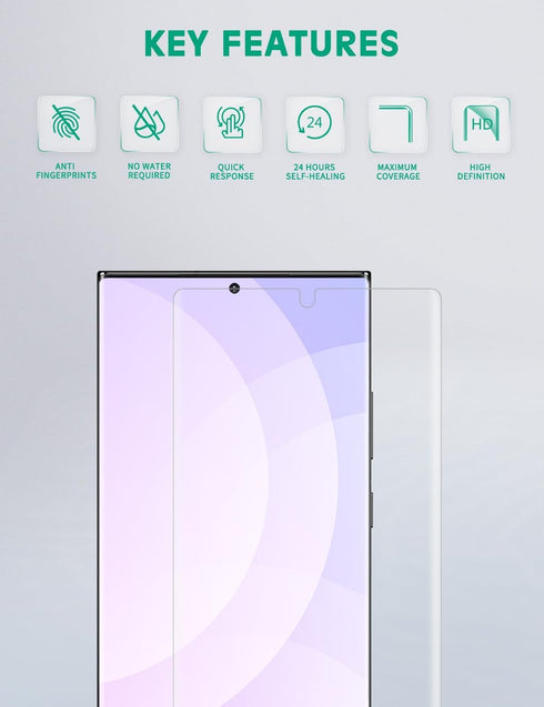 apiker 4 Pack Screen Protector Compatible with Samsung Galaxy Note 10 Plus, Soft TPU Film Support Fingerprint Sensor...